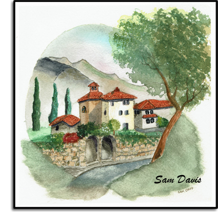 Tuscany Villas: Painting by Sam Davis 2024